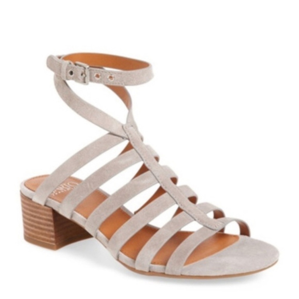 Franco Sarto Finesse Cage Sandal Vapor Grey size 5.5